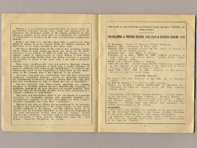 Menton, France, 1939 brochure -  select me for a larger image