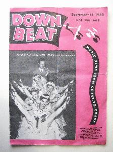 Down Beat music magazine, 1945 -  select me for a larger image