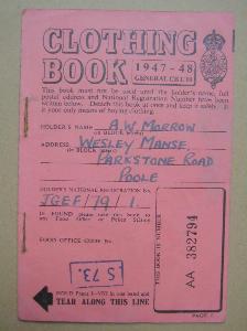 WW2 Clothing Ration book -  select me for a larger image