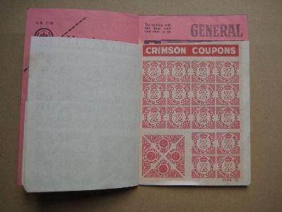 WW2 Clothing Ration book -  select me for a larger image
