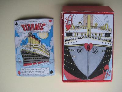 Titanic playing cards, E M Lewis -  select me for a larger image