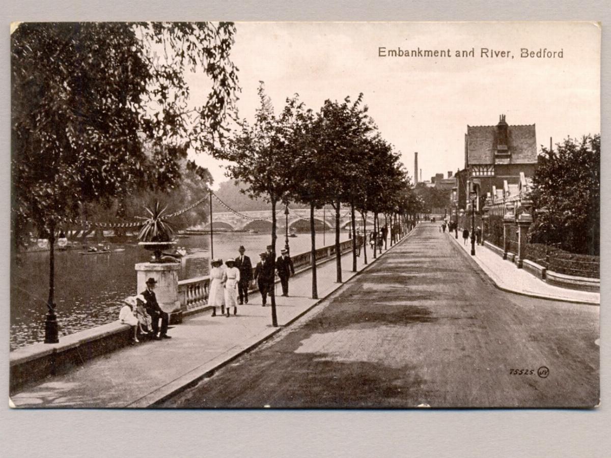 Bedford, Embankment and river -  select me for a larger image