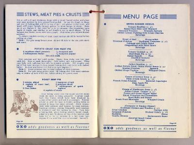 Oxo, meat cookery recipe book -  select me for a larger image