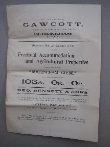 Gawcott, 1918 Auction sale -  select me for a larger image