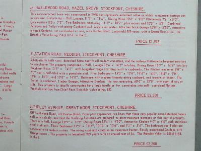 Stockport house sale catalogue -  select me for a larger image