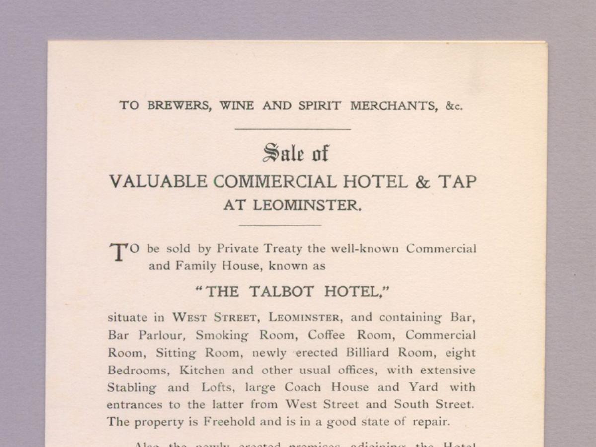 Leominster, Talbot Hotel -  select me for a larger image
