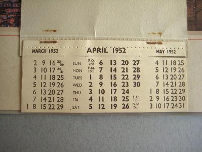 Central Motors, Kettering, 1952 Calendar -  select me for a larger image