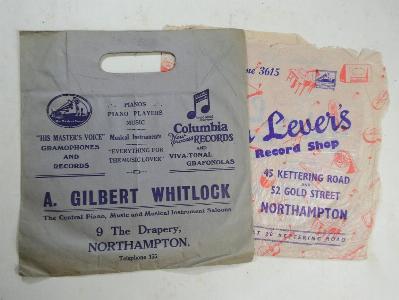Northamptonshire - Record shop advertising bags