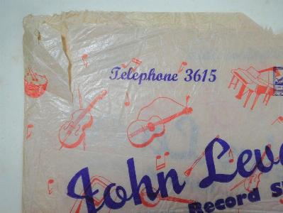 Record shop advertising bags -  select me for a larger image