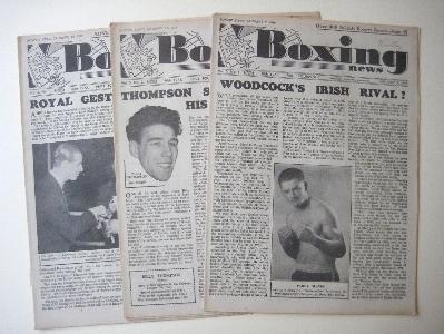 Sports Ephemera - Boxing News, 1949, 3 copies