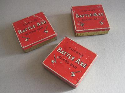 Battle Axe tobacco tins -  select me for a larger image