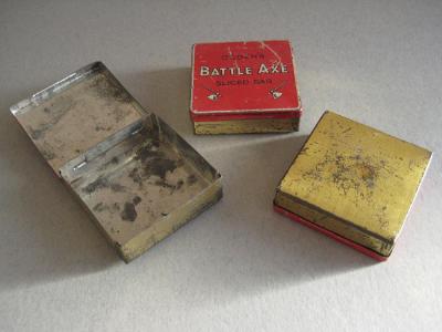 Battle Axe tobacco tins -  select me for a larger image