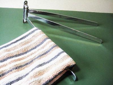 Handles, ironmongery etc - Chrome towel rail, 1930s