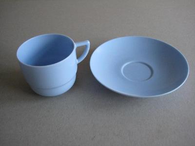 Cup, saucer, blue -  select me for a larger image