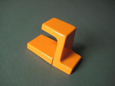 Handles & Ironmongery - 1980s orange coat hook