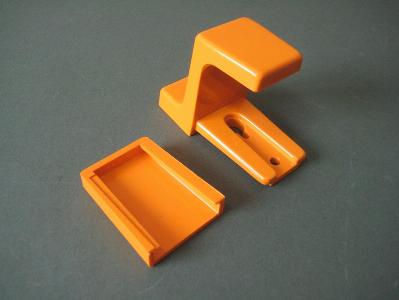1980s orange coat hook -  select me for a larger image