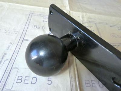 Pairs 1940s Lacrinoid knobs -  select me for a larger image