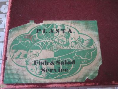 Lucite fish and salad cutlery set -  select me for a larger image
