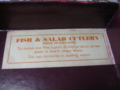 Lucite fish and salad cutlery set -  select me for a larger image